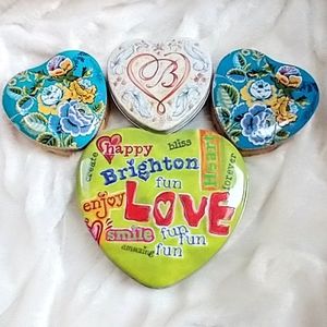 4 four Vintage Brighton Tins Empty 3 inserts Love, Floral, Signature B